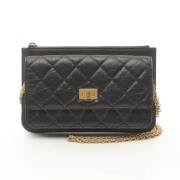 Pre-owned Leather chanel-bags Chanel Vintage , Black , Dames