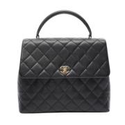 Pre-owned Leather chanel-bags Chanel Vintage , Black , Dames