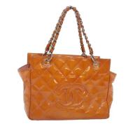 Pre-owned Fabric chanel-bags Chanel Vintage , Orange , Dames