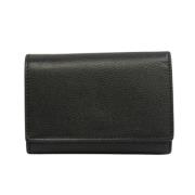 Pre-owned Leather wallets Yves Saint Laurent Vintage , Black , Dames