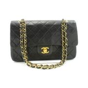 Pre-owned Leather chanel-bags Chanel Vintage , Black , Dames