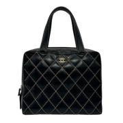 Pre-owned Leather chanel-bags Chanel Vintage , Black , Dames