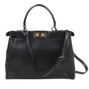 Pre-owned Leather handbags Fendi Vintage , Black , Dames