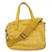 Pre-owned Nylon chanel-bags Chanel Vintage , Yellow , Dames