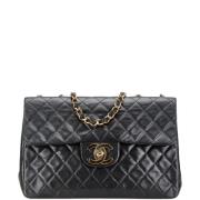 Pre-owned Leather chanel-bags Chanel Vintage , Black , Dames