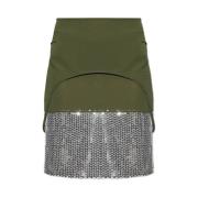 Pailletten rok The Attico , Green , Dames