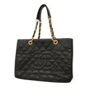 Pre-owned Leather chanel-bags Chanel Vintage , Black , Dames