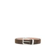 Suède Leren Riem met Vierkante Gesp Khaite , Brown , Dames