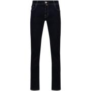 Blauwe Slim Fit Denim Broek Jacob Cohën , Blue , Heren