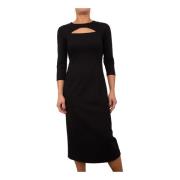 Elegante Zwarte Jurk voor Vrouwen Liu Jo , Black , Dames