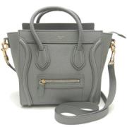 Pre-owned Leather handbags Celine Vintage , Gray , Dames