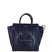 Pre-owned Leather celine-bags Celine Vintage , Blue , Dames