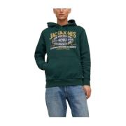 Hoodie met Logoprint Jack & Jones , Green , Heren