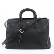 Pre-owned Leather handbags Prada Vintage , Black , Dames