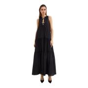 Zwarte Maxi Jurk met Open Schouders Acler , Black , Dames