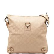 Pre-owned Leather crossbody-bags Gucci Vintage , Beige , Dames