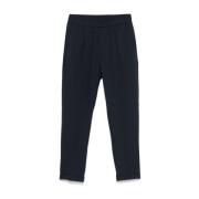 Blauwe Broek met Elastische Tailleband Pmds , Blue , Heren