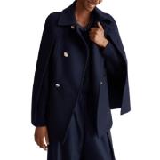 Navy Blauwe Jas Wolmix Liu Jo , Blue , Dames