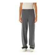 Barrel Leg Mid Waist Broek Drykorn , Gray , Dames