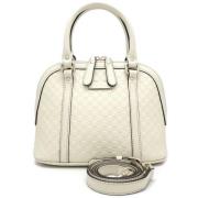 Pre-owned Leather handbags Gucci Vintage , Beige , Dames