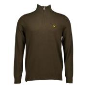 Olijf Trui Kn1927v Lyle & Scott , Brown , Heren