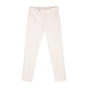 Gestructureerde Witte Katoenen Broek Luigi Bianchi Mantova , White , H...