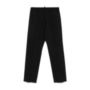 Zwarte wollen broek met elastische tailleband Dsquared2 , Black , Here...