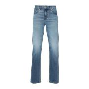 Lichtblauwe Slim Fit Denim Jeans 7 For All Mankind , Blue , Heren