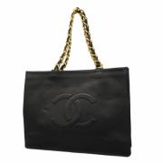 Pre-owned Leather chanel-bags Chanel Vintage , Black , Dames