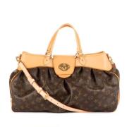 Pre-owned Canvas handbags Louis Vuitton Vintage , Brown , Dames