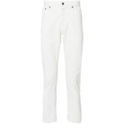 Witte Corduroy Broek Klassieke Stijl Dondup , White , Heren