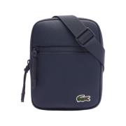 Blauwe Urban Canvas Schoudertas Lacoste , Blue , Heren