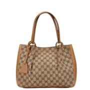 Pre-owned Canvas totes Gucci Vintage , Brown , Dames