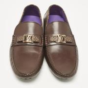 Pre-owned Leather flats Louis Vuitton Vintage , Brown , Heren