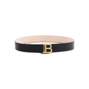 B-riem in leer Balmain , Black , Dames