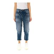 Losse Pasvorm Zak Jeans Le Temps Des Cerises , Blue , Dames