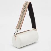 Pre-owned Leather handbags Burberry Vintage , White , Dames