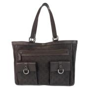 Pre-owned Canvas totes Gucci Vintage , Brown , Dames