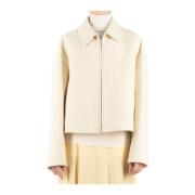 Parel Wollen Jas Jil Sander , White , Dames