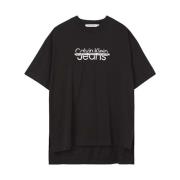 Verstoord Logo Oversized T-shirt Calvin Klein , Black , Dames