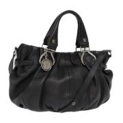 Pre-owned Leather handbags Celine Vintage , Black , Dames