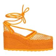 Polyester espadrilles Bottega Veneta , Orange , Dames