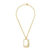 Organische Ovale Hanger Ketting Jacquemus , Yellow , Dames