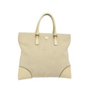 Pre-owned Canvas handbags Prada Vintage , Beige , Dames