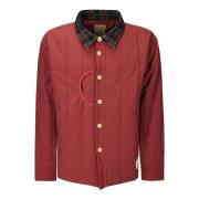 Puffer Button Up Shirt Brain Dead , Red , Heren