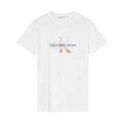 Gradient Logo T-shirt Calvin Klein , White , Dames