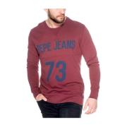 Lange Mouw Puppet T-shirt Pepe Jeans , Red , Heren