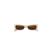 Beige Zonnebril Les Lunettes Capri Jacquemus , Beige , Dames