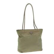 Pre-owned Nylon totes Prada Vintage , Beige , Dames