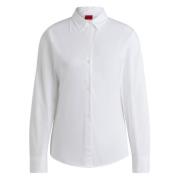 Girlfriend Shirt Wit Stretch Blouse Hugo Boss , White , Dames